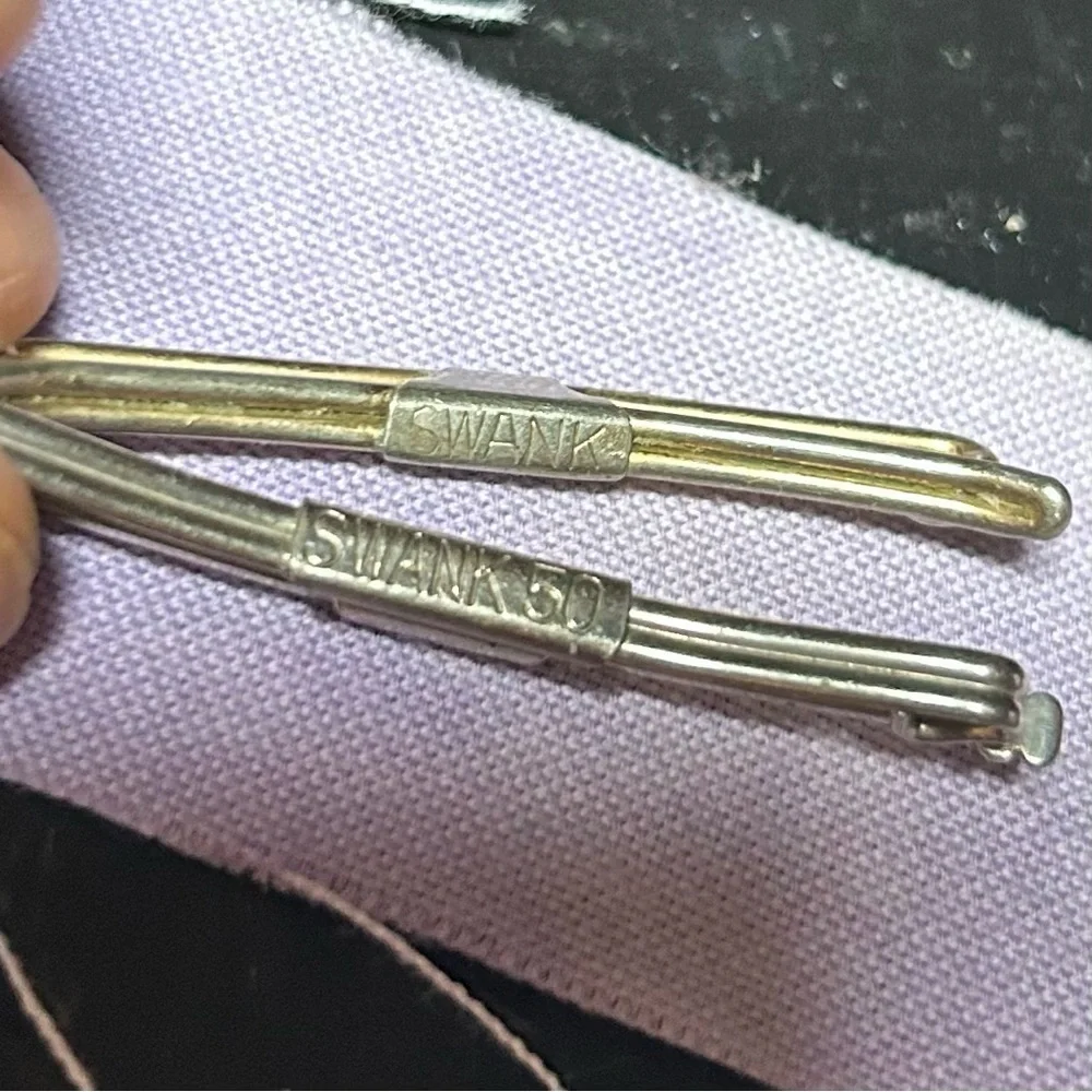 JUST LOOK Vintage Cuff Links Tie Tacks and Tie Clips